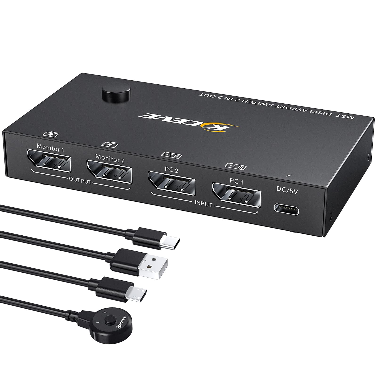 2 Ports DP to 2*DP spletter (MST or SST ) with DUAL Display ( only 1 DP spletter 2*DP Monitor  )