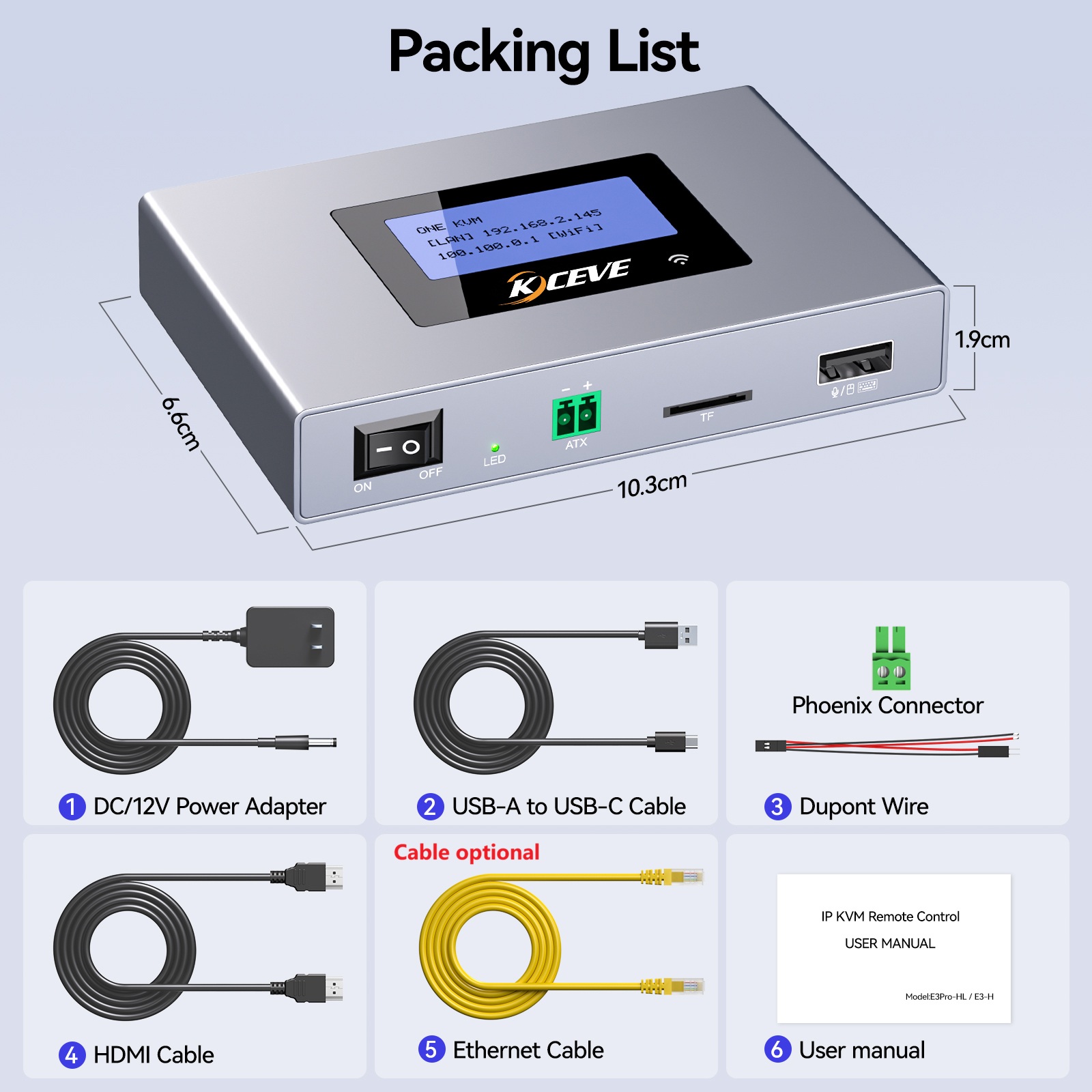 E3-HL: One KVM 4K WiFi IP KVM | Remote PC & Server Control, ZeroTier, Remote Power, BIOS Installation & Multi-Functions - Image 14