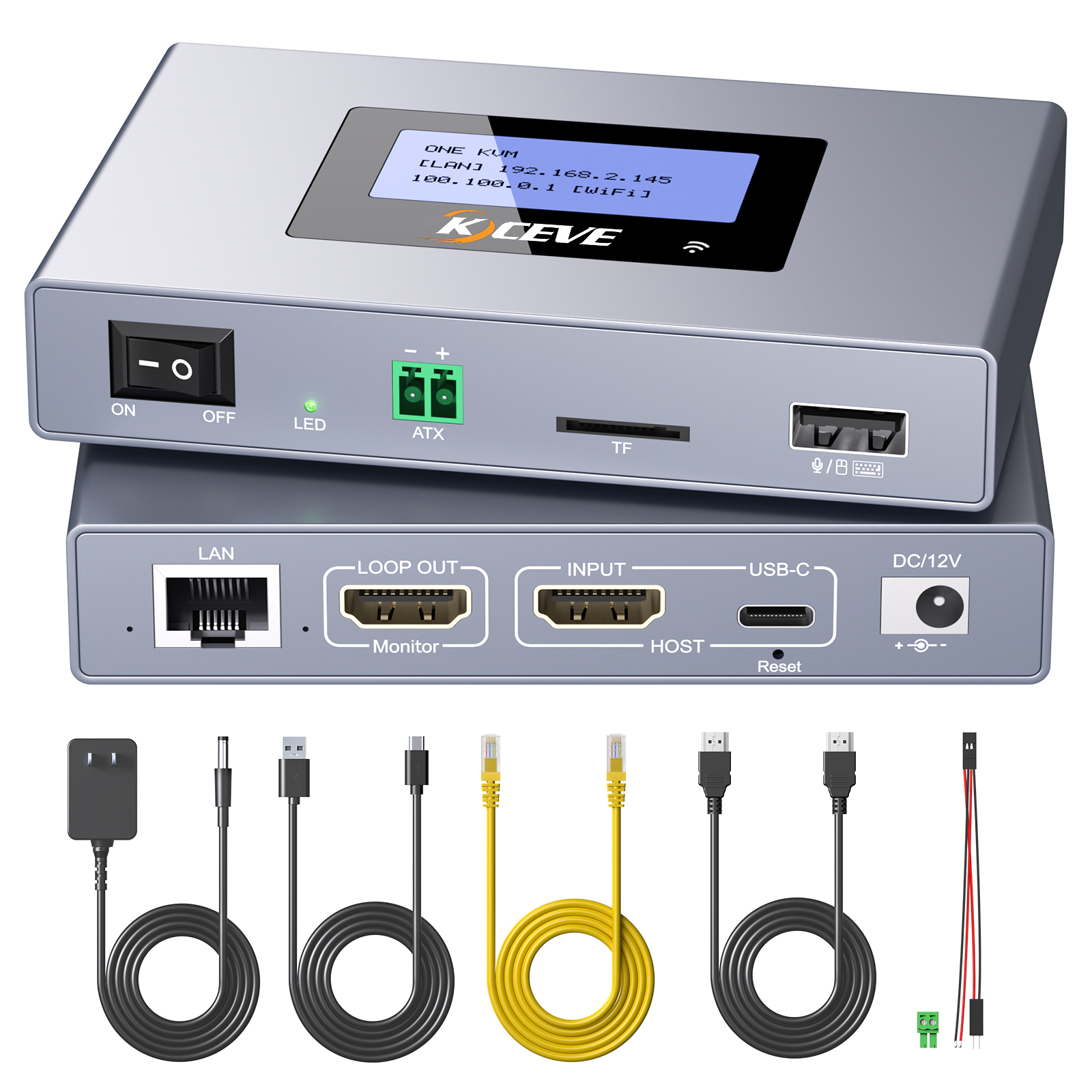 E3-HL: One KVM 4K WiFi IP KVM | Remote PC & Server Control, ZeroTier, Remote Power, BIOS Installation & Multi-Functions - Image 4