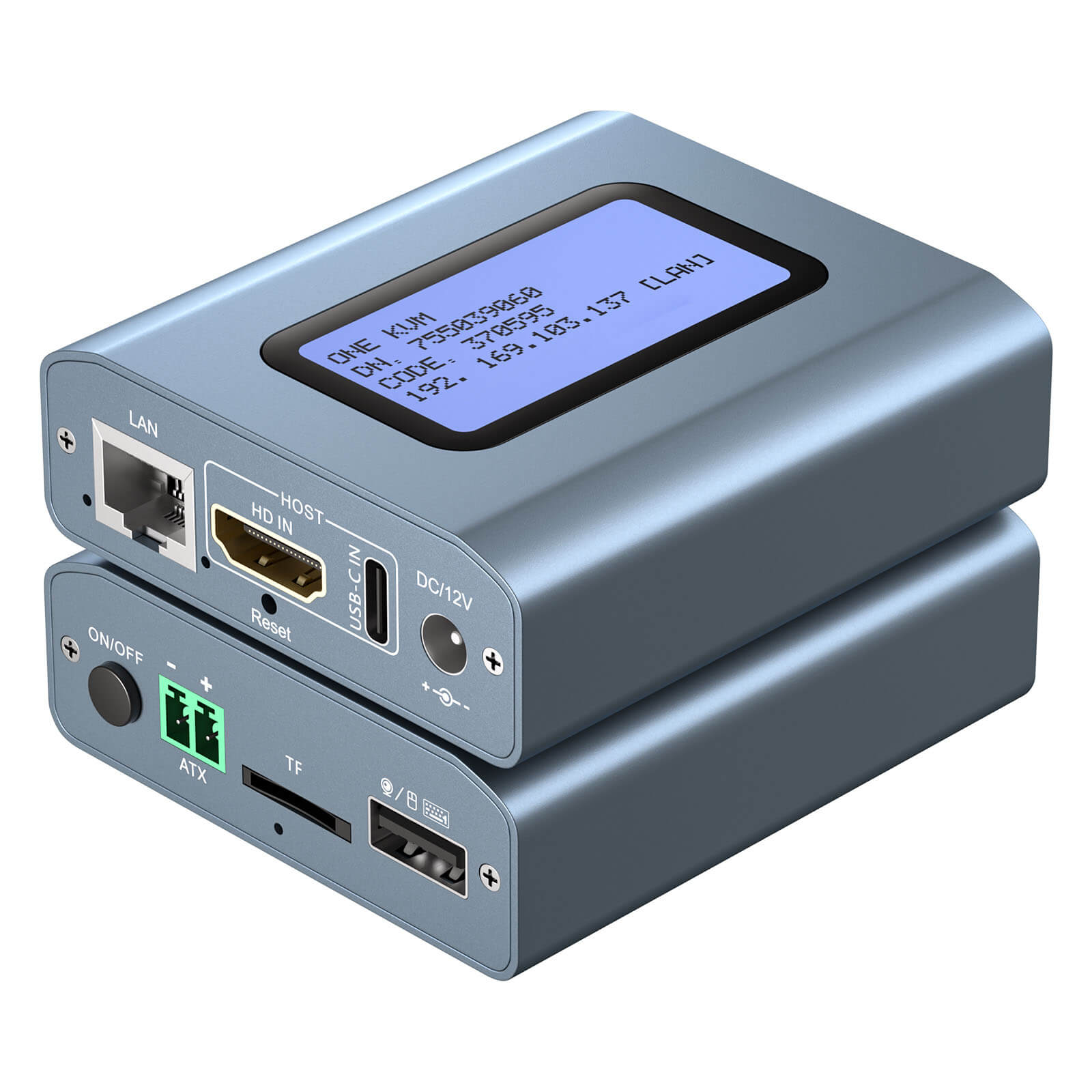 IP KVM E3‑H: 4K One KVM for Remote PC & Server Control via Web & APP, ZeroTier, Remote Power On/Off, BIOS Access, Port Mapping, FRP & Custom HTTPS Certificates